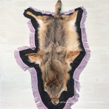 wholesale cheap Genuine tanned real raw fur floor Coyote Rug